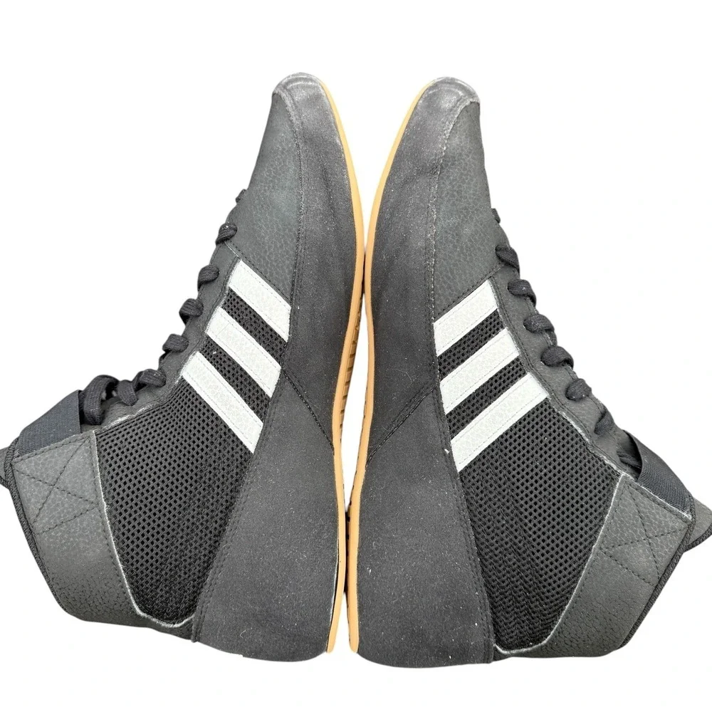 Adidas HVC 2 Wrestling Shoes Men's 10 Black White AQ3325 Lightweight Grappling